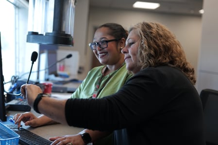 Tammy helping Teller